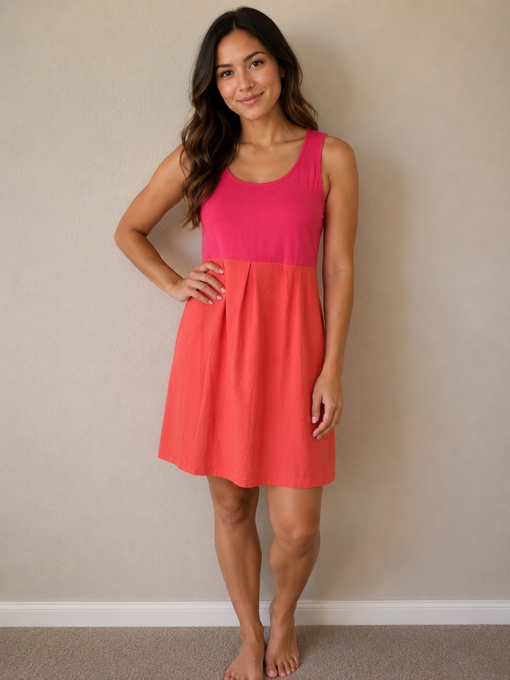 Columbia PFG Omni-Freeze coral Orange Sleeveless Dress